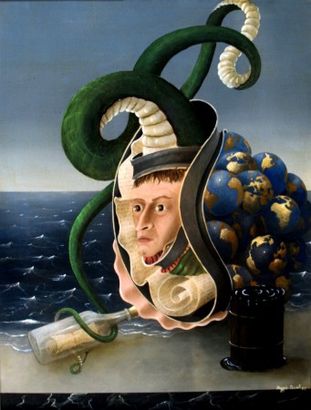 Messaggio 1982 olio tavola 38-50